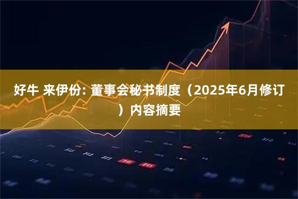 好牛 来伊份: 董事会秘书制度（2025年6月修订）内容摘要