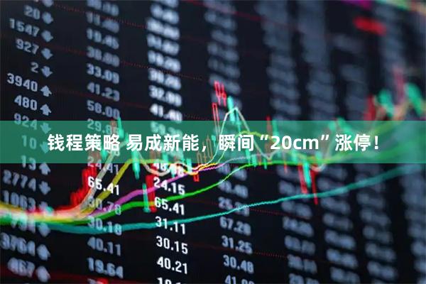 钱程策略 易成新能，瞬间“20cm”涨停！